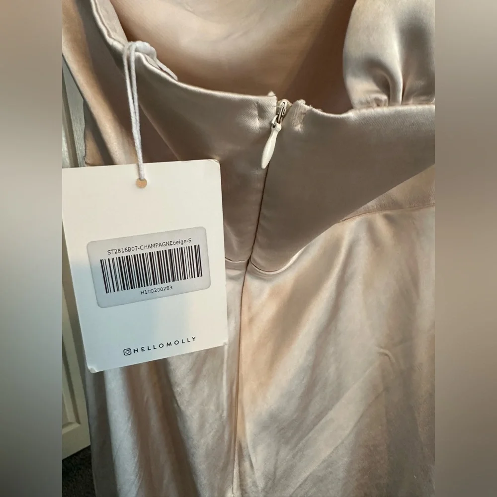 NWT SO LONG MIDI DRESS CHAMPAGNE - Picture 7 of 7